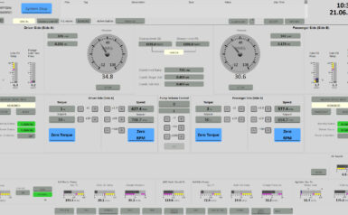 Industrial control interface showing real-time system data and automation status.